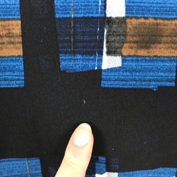 Clara Sun Woo Abstract Print Grid Stretch Knit Top Size S - Picture 5 of 8